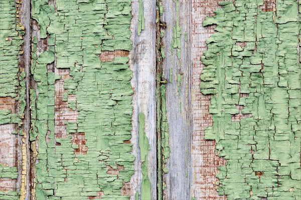 Facade with weathered wood