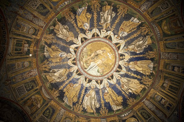 Ceiling mosaic in the Baptistry of the Cathedral of Ravenna