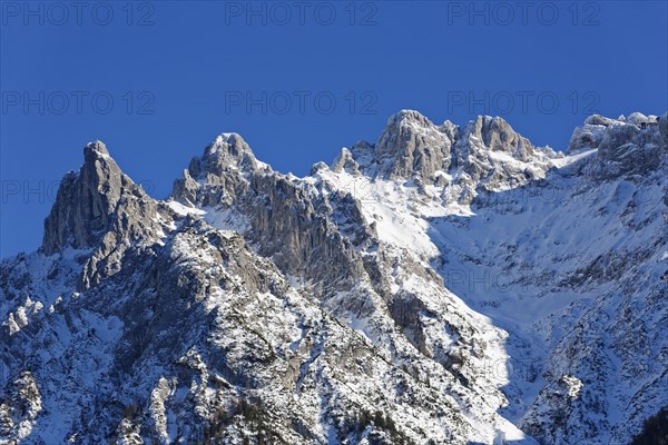 Viererspitze and Western Karwendelspitze mountain as seen from Mittenwald