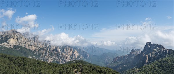 Panoramic view over a valley