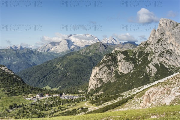 Falzarego Pass with Sasso di Stria