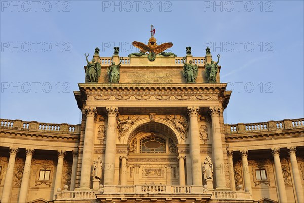 Hofburg Palace at Heldenplatz square in the evening light