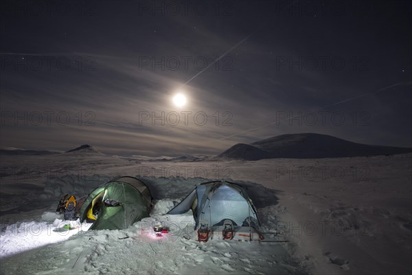 Overnight camping in tents