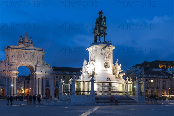 Rua Augusta Arch triumphal arch at the Praca do Comercio square