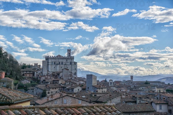 The small town of Gubbio with the Consoli's Palace