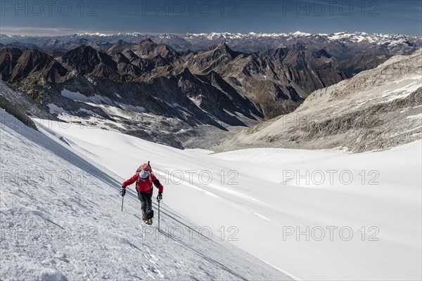 Mountaineer on the Gliederferner