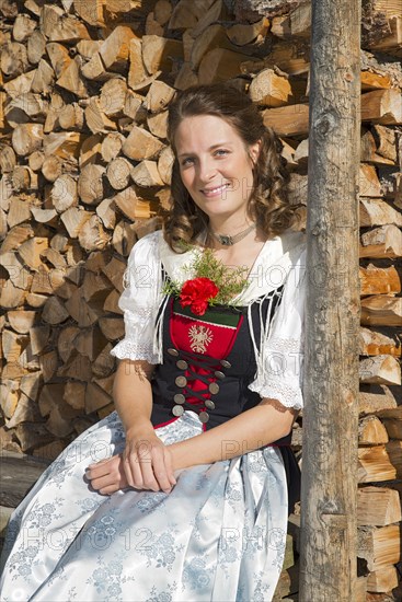 Young woman in traditional costume