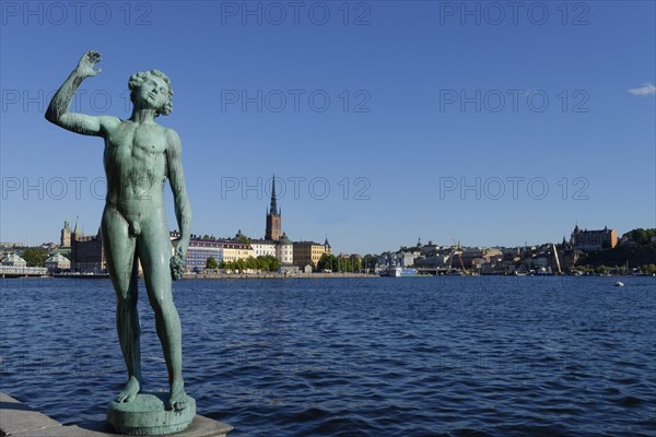 Statue of Carl Eldh Song in front of the town hall