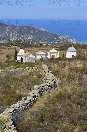 Graves with sea view