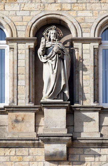 Saint statue at the seminary