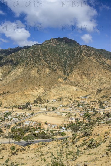 The town of Nefasi below the Debre Bizen monastery along the road from Massawa to Asmarra