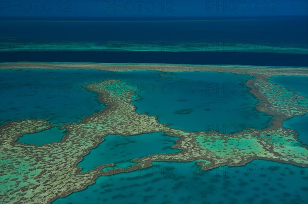 Aerial view of the Great Barrier Reef