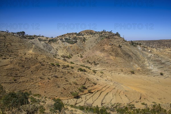 Mountain landscape along the road from Asmarra to Qohaito