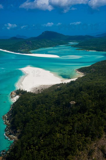 Aerial view of Whitehaven in the Whitsunday Islands