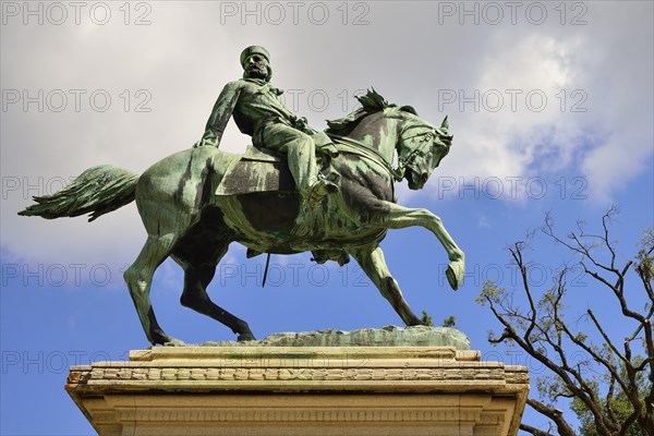 Equestrian statue of Giuseppe Garibaldi in the Giardini della Lizza