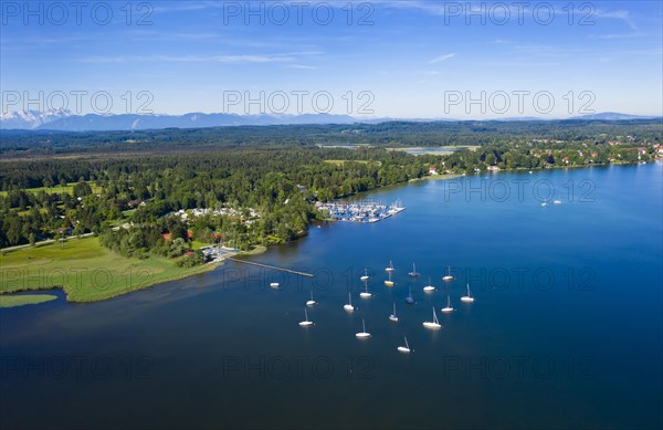 Lake Starnberg with a view of Seeshaupt