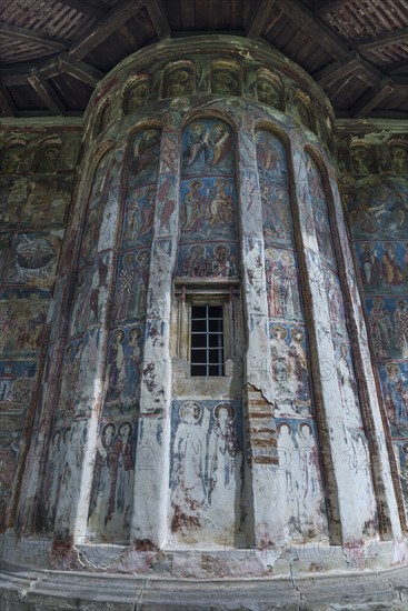 Wall frescoes at Humor Monastery