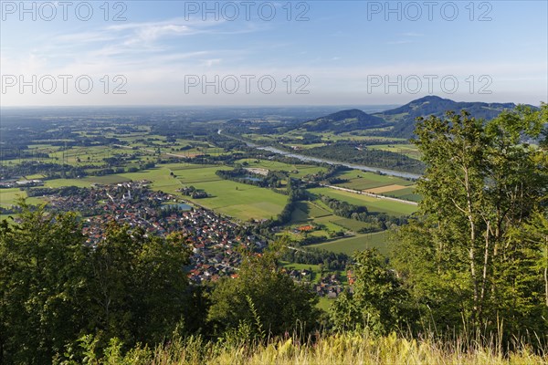 View from Petersberg onto Flintsbach am Inn