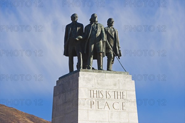 This Is The Place Monument commemorates the arrival of the Mormon pioneers in the Salt Lake Valley of Utah in July of 1847