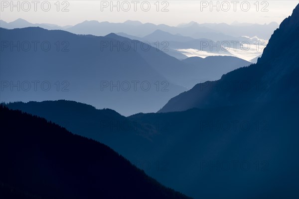 Ammergau Alps in the morning light