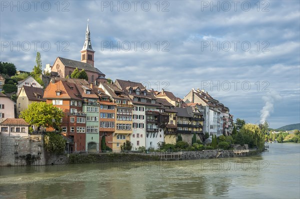 View of the town of Laufenburg with the Rhine