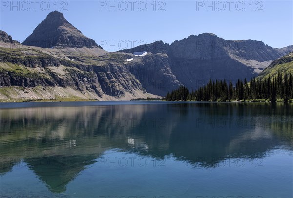 Hidden Lake with Reynolds Mountains