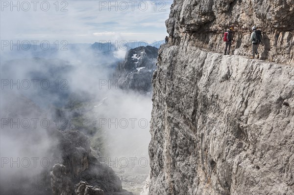 Climbers on rock band