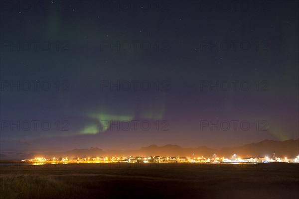 Northern lights and starry sky