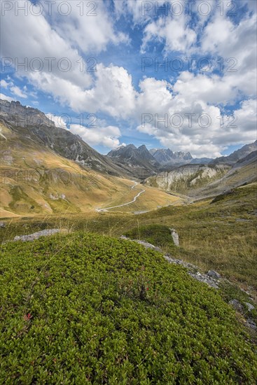 View of the Col du Galibier mountain pass