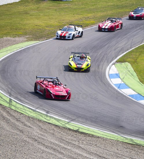 Car racing with Lotus racing cars