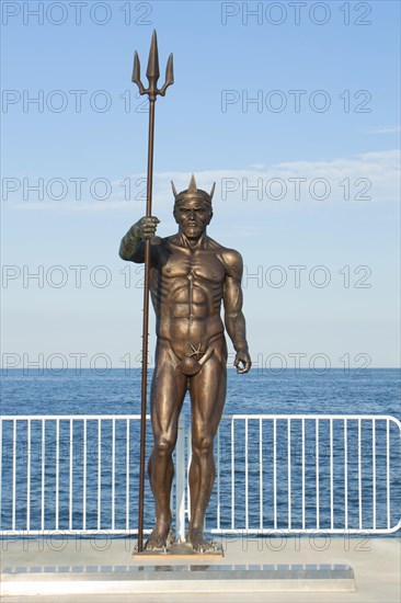 Sculpture of Neptune on sea pier