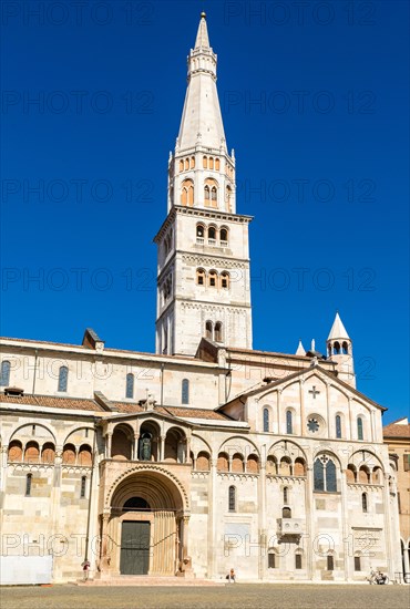 Cathedral of Modena with tower Torre Ghirlandina