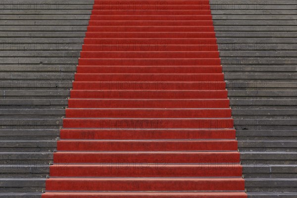 Red carpet on the steps of the Konzerthaus Berlin concert hall