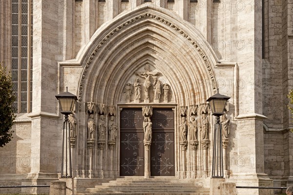 Portal of Marienkirche church in Muhlhausen