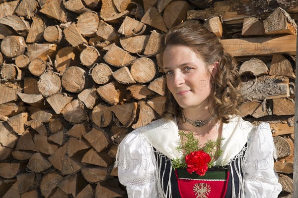 Young woman in traditional costume