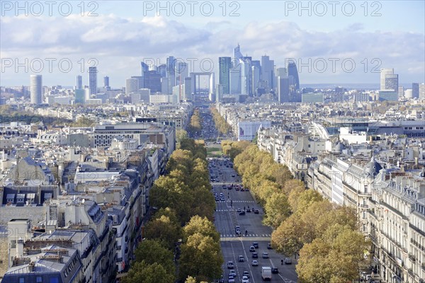 Views of La Defense and the Avenue des Champs-Elysees