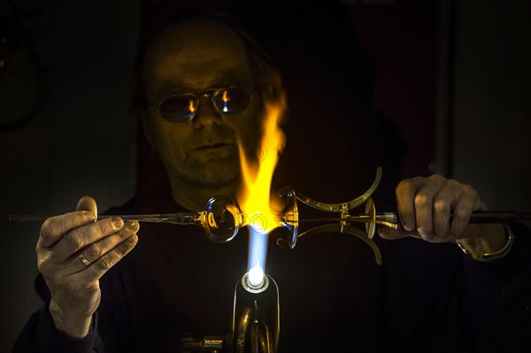 Glassblower at work