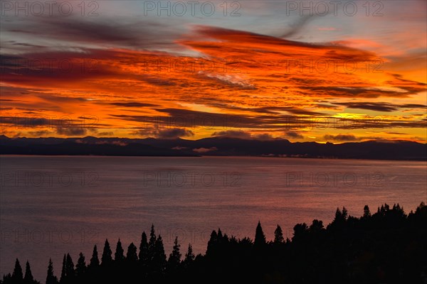 Nahuel Huapi Lake at sunset
