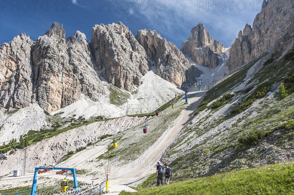 Colourful gondola lift