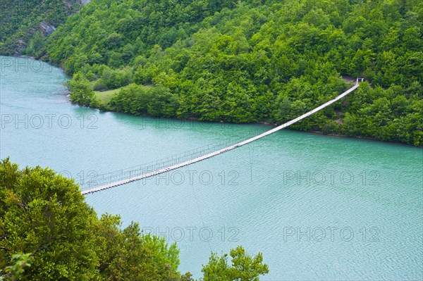 Suspension bridge across the Black Drin River