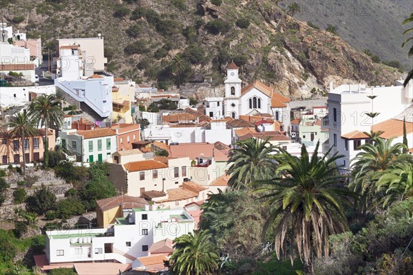 Houses in the village of Vallehermoso