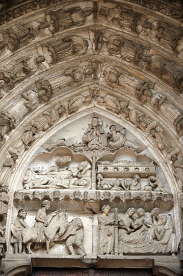 Tympanum dedicating the Confessors and the miracles of Saints Martin and Nicholas