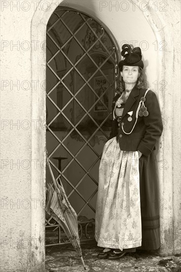 Young woman in traditional costume