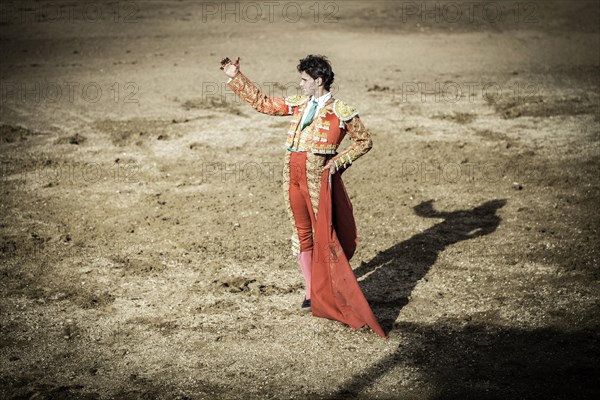 Bullfighter greeting in the bullring