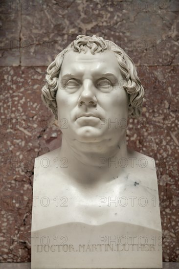 Marble bust of Martin Luther in the Walhalla memorial