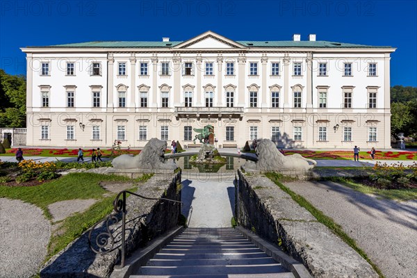 Mirabell Palace and Mirabell Gardens with Pegasus Fountain