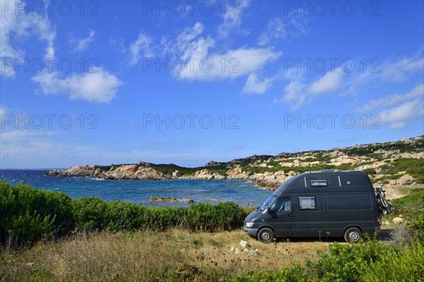 Camper on a bay