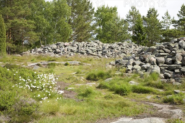 Barrows partially constructed of stone