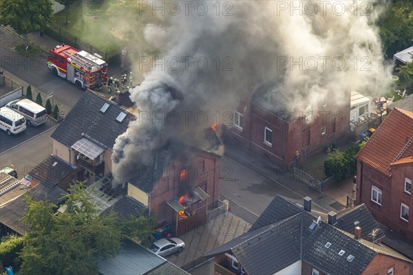 Fire in a pithead building