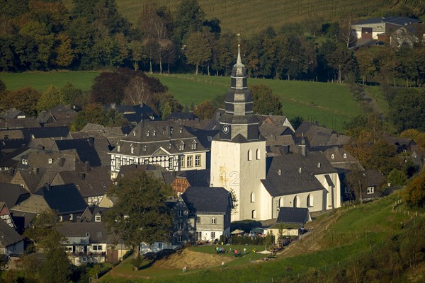 Townscape with school